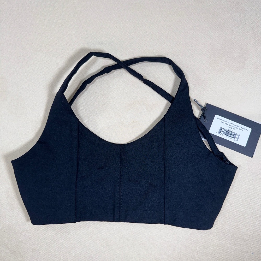 House of Athlete Women's Performance Power Span Strappy Bra Black Size Small NWT
